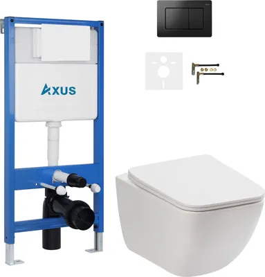 Унитаз подвесной с инсталляцией Axus 011D с унитазом Canto 2202 и кнопкой 097LB / k0174