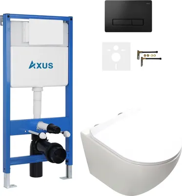 Унитаз подвесной с инсталляцией Axus 011D с унитазом Ligero 2318t и кнопкой 097HDB / k0159