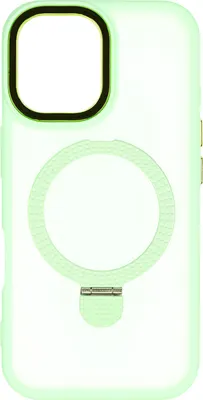 Чехол-накладка Zibelino Ring Stand Matte для Apple IPhone 16 / ZRS-APL-16-MT-LGRN (светло-зеленый)