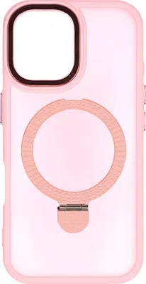Чехол-накладка Zibelino Ring Stand Matte для Apple IPhone 16 / ZRS-APL-16-MT-PNK (розовый)