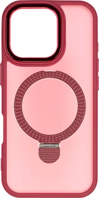 Чехол-накладка Zibelino Ring Stand Matte для Apple IPhone 16 Pro / ZRS-APL-16-PRO-MT-BRG (бургундия)