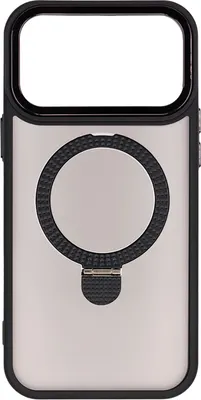 Чехол-накладка Zibelino Ring Stand Matte для Apple IPhone / ZRS-APL-17-PRO-MAX-MT-BLK (черный)