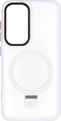 Чехол-накладка Zibelino Ring Stand Matte для Samsung S25 / ZRS-SAM-S25-MT-WHT (белый)