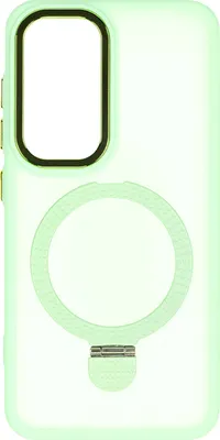 Чехол-накладка Zibelino Ring Stand Matte для Samsung S25 / ZRS-SAM-S25-MT-LGRN (светло-зеленый)