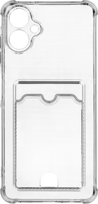 Чехол-накладка Zibelino Silicone Card Holder для Samsung A06 / ZSCH-SAM-A06-5G-CAM-TRN (прозрачный)