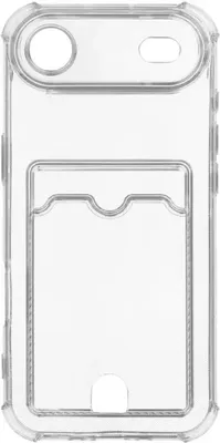 Чехол-накладка Zibelino Silicone Card Holder Apple iPhone 17 Air/ZSCH-IPH-17-AIR-CAM-TRN (прозрачный)