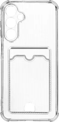 Чехол-накладка Zibelino Silicone Card Holder для Samsung A16 / ZSCH-SAM-A166-CAM-TRN (прозрачный)