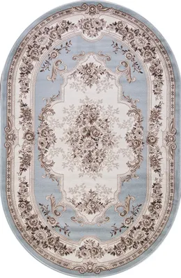 Ковер Merinos Valencia Deluxe 4015-OVAL-L.BLUE-BROWN (2.5x4)