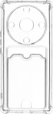 Чехол-накладка Zibelino Silicone Card Holder для Honor X9a 5G / ZSCH-HON-X9A-CAM-TRN (прозрачный)
