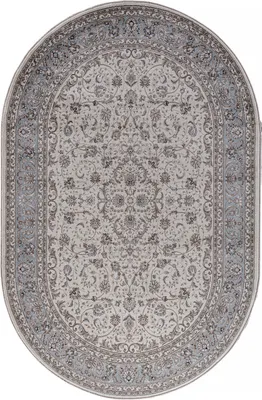 Ковер Merinos Valencia Deluxe F014-OVAL-CREAM-L.BLUE (3x4)