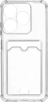 Чехол-накладка Zibelino Silicone Card Holder для Tecno Spark 10 / ZSCH-TCN-SP10-CAM-TRN (прозрачный)