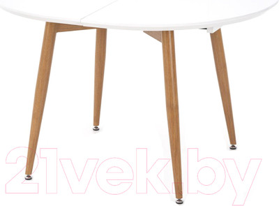 Обеденный стол Halmar Edward 120-200x100x75 (белый/дуб сан ремо)