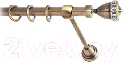 Карниз для штор Lm Decor Кубок 110 1р гладкий (антик, 2.4м)