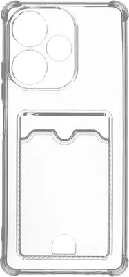 Чехол-накладка Zibelino Silicone Card Holder для Infinix Hot 30 / ZSCH-INF-H30-CAM-TRN (прозрачный)