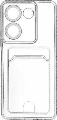 Чехол-накладка Zibelino Silicone Card Holder для Tecno Camon / ZSCH-TCN-C20-PRO-CAM-TRN (прозрачный)