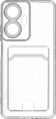 Чехол-накладка Zibelino Silicone Card Holder для Realme C55 4G / ZSCH-RLM-C55-CAM-TRN (прозрачный)