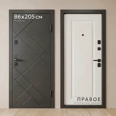 Входная дверь Guard 7 205x86 (правая, штамп букле графит)