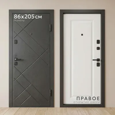 Входная дверь Guard 7 205x86 (правая, штамп букле графит)