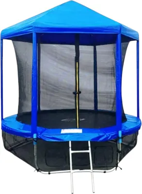 Батут Dinamika С защитной сеткой внутрь и крышей ZSO-001429 (синий)