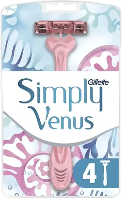 Набор бритвенных станков Gillette Simply Venus 3 Smooth одноразовые (4шт)