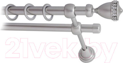 Карниз для штор Lm Decor Кубок 110 2р гладкий (сатин, 2м)