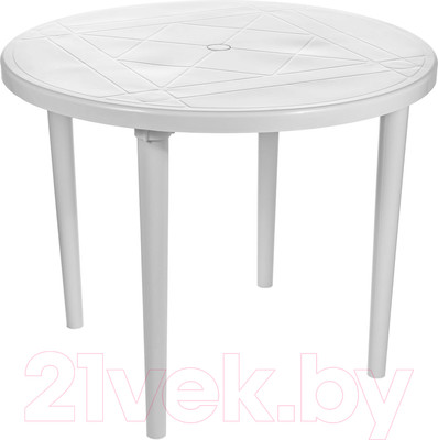 Стол пластиковый Стандарт Пластик Групп Круглый 90 (белый)