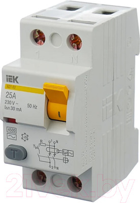 Дифференциальный автомат IEK ВД1-63 2Р 25А 30мА / MDV10-2-025-030