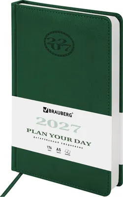 Ежедневник Brauberg Favorite 2027 / 117887 (зеленый)