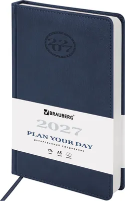 Ежедневник Brauberg Favorite 2027 / 117889 (темно-синий)