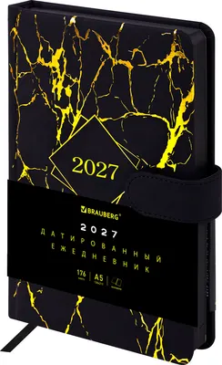 Ежедневник Brauberg Goldy 2027 / 117898 (черный)