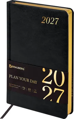 Ежедневник Brauberg Iguana 2027 / 117904 (черный)