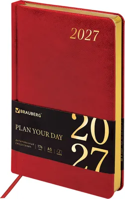 Ежедневник Brauberg Iguana 2027 / 117900 (красный)