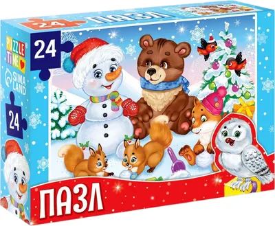 Пазл Puzzle Time Праздник у зверят / 9815519 (24эл)
