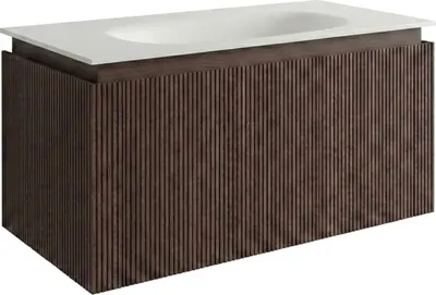 Тумба с умывальником Oliveeka Tuma 70 TUM70A + Flow F70WF (палисандр/белый)