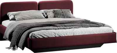 Двуспальная кровать ТриЯ Флори 1800 Тип 1  (велюр Ultra Berry)