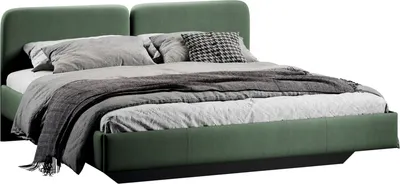 Двуспальная кровать ТриЯ Флори 1800 Тип 1  (велюр Ultra Olive)