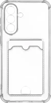 Чехол-накладка Zibelino Silicone Card Holder для Samsung A37 5G / ZSCH-SAM-A37-CAM-TRN (прозрачный)