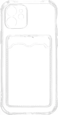 Чехол-накладка Zibelino Silicone Card Holder для Apple iPhone 12 / ZSCH-IPH-12-CAM-TRN (прозрачный)
