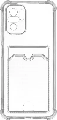 Чехол-накладка Zibelino Silicone Card Holder Xiaomi Redmi Note / ZSCH-XIA-NOT10-CAM-TRN (прозрачный)