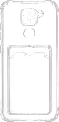 Чехол-накладка Zibelino Silicone Card Holder Xiaomi Redmi Note 9 / ZSCH-XMI-NOT9-CAM-TRN (прозрачный)