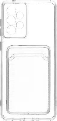 Чехол-накладка Zibelino Silicone Card Holder для Samsung A73 / ZSCH-SAM-A736-CAM-TRN (прозрачный)