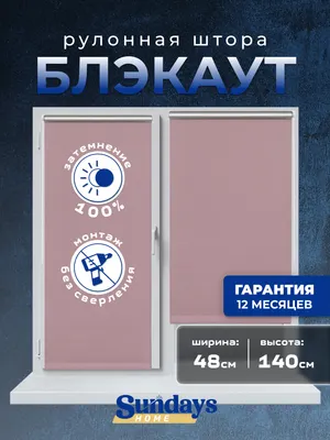 Рулонная штора Sundays Home LM 168-08 48x140 (розовый)