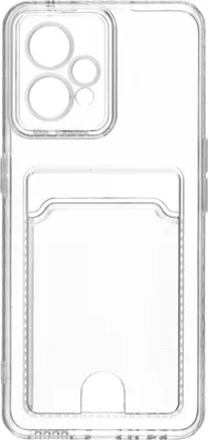 Чехол-накладка Zibelino Silicone Card Holder для Realme 9 / ZSCH-RLM-9-PRO-PL-CAM-TRN (прозрачный)