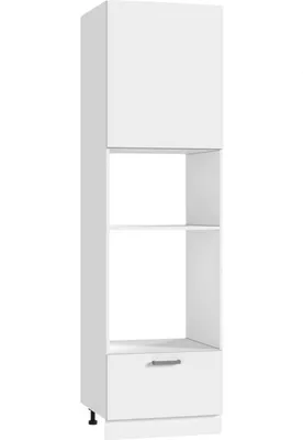 Шкаф-пенал кухонный Стендмебель Миссури-1 ШПМД 600 (белый/белый)