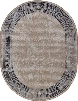 Ковер Aidin Carpet Praga 06022A-OVAL-TOZ GRI-NAVY (1x2)