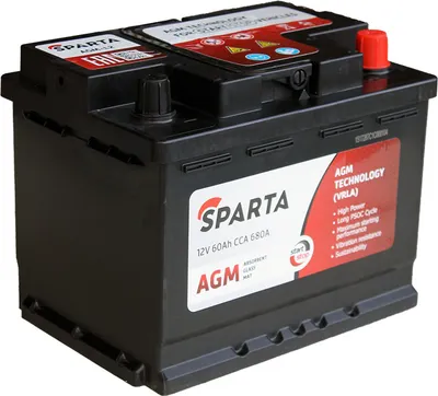 Автомобильный аккумулятор SPARTA AGM-L2 (60 А/ч)