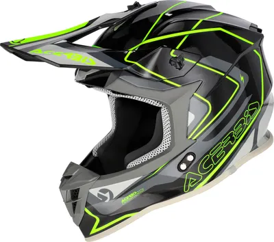 Мотошлем Acerbis Linear 2206 Graphic / 0025316.444.061 (XS, черный/флуоресцентный желтый)