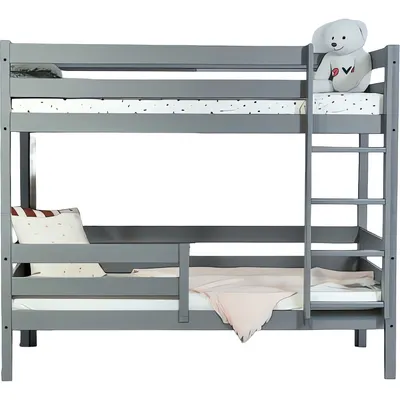Двухъярусная кровать Dyatel Марта 90х200 с настилом (серый)