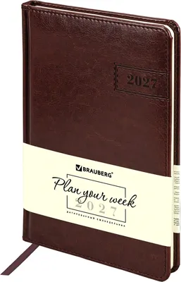 Еженедельник Brauberg Imperial 2027 / 118134 (коричневый)