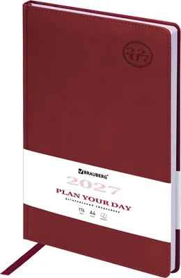 Ежедневник Brauberg Favorite 2027 / 118096 (бордовый)